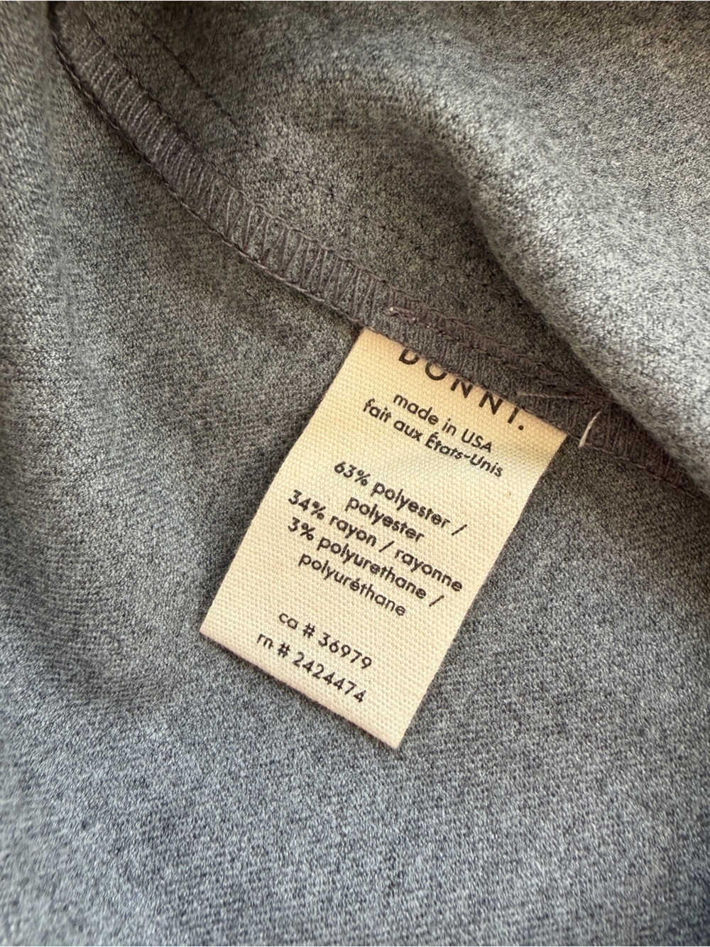 NWT Donni The Flannel Simple Pants Elastic Waist Pull On Trousers Heather Grey - Picture 11 of 12